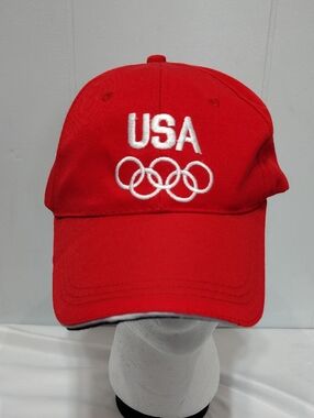 Olympics Hat Team USA Vintage‎ Baseball Cap Hook Loop Unisex One Size